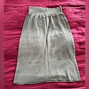 Gaia Conceptions OLIVE GREEN  Pencil Below Knee Skirt Size S